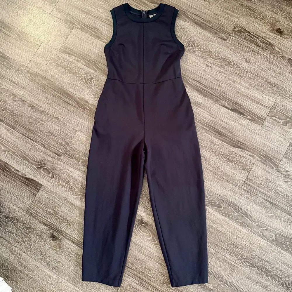 Sweaty Betty Navy High Neck Sleeveless Jumpsuit